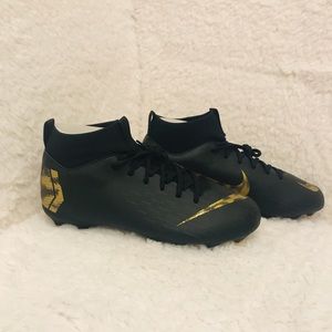 Gold and Black Girls Soccer Cleats
